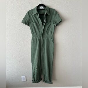 Urban Outfitters Olive Green Utility Jumpsuit